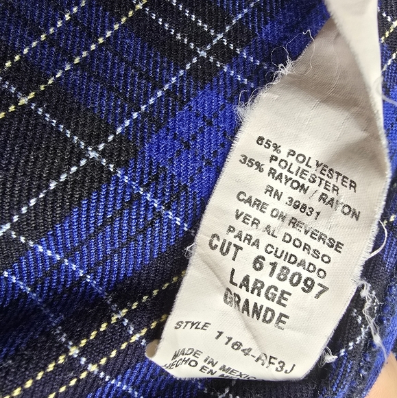 MY MICHELLE Plaid‎ Mini Skirt Blue Black Womens Size L Schoolgirl Academia - Picture 4 of 8